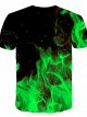 Men's 3D Graphic T-Shirt Print Short Sleeve Daily Slim Tops Round Neck Green
